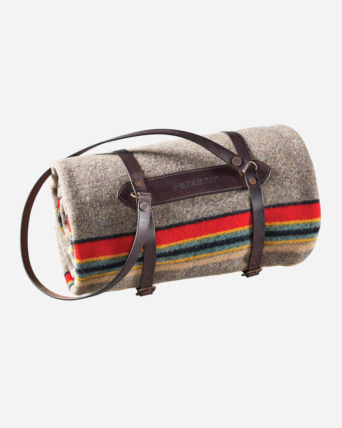 Pendleton Premium Large Leather Carrier in Dark Brown