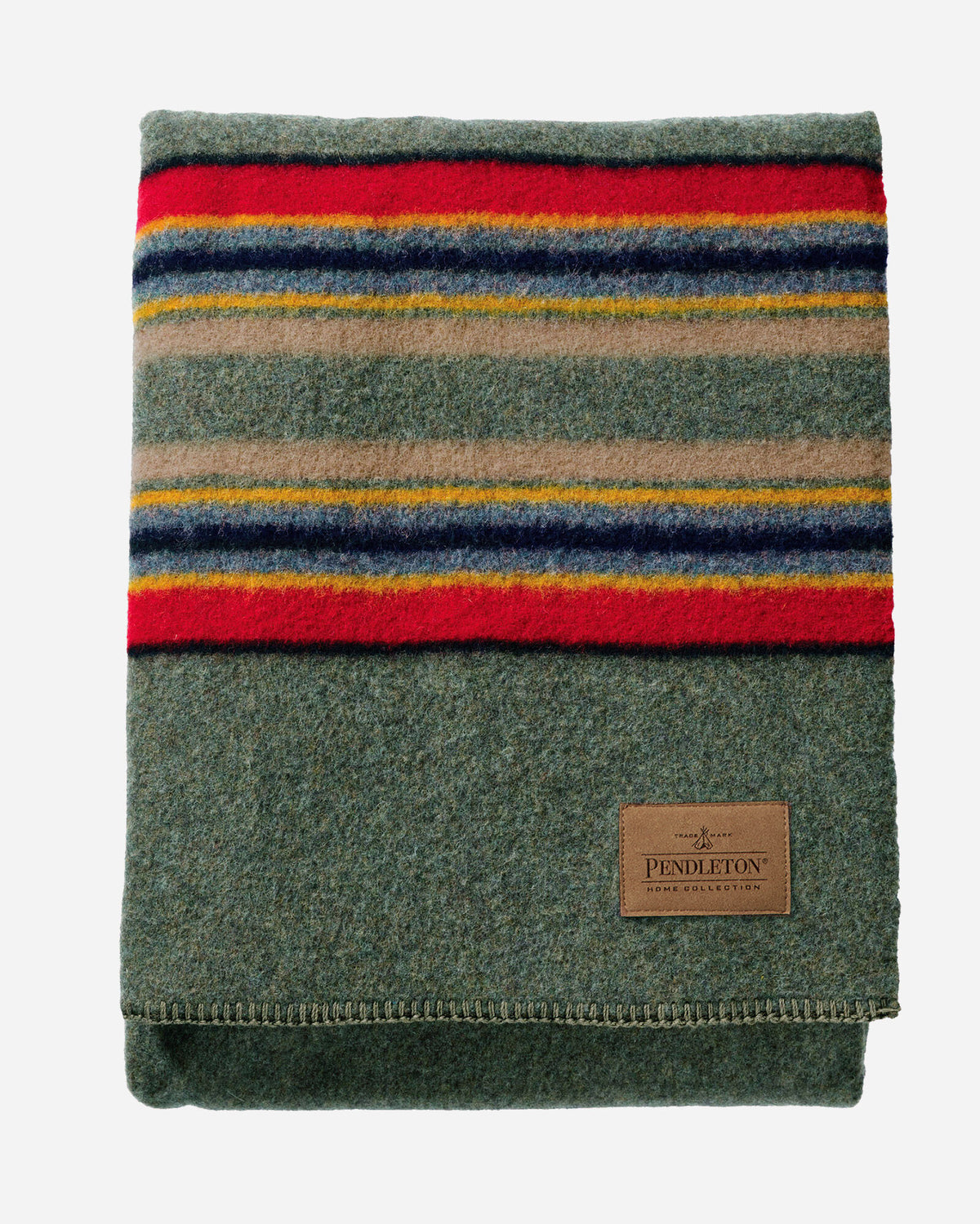 Pendleton Yakima Camp Wool Blanket in Green Heather