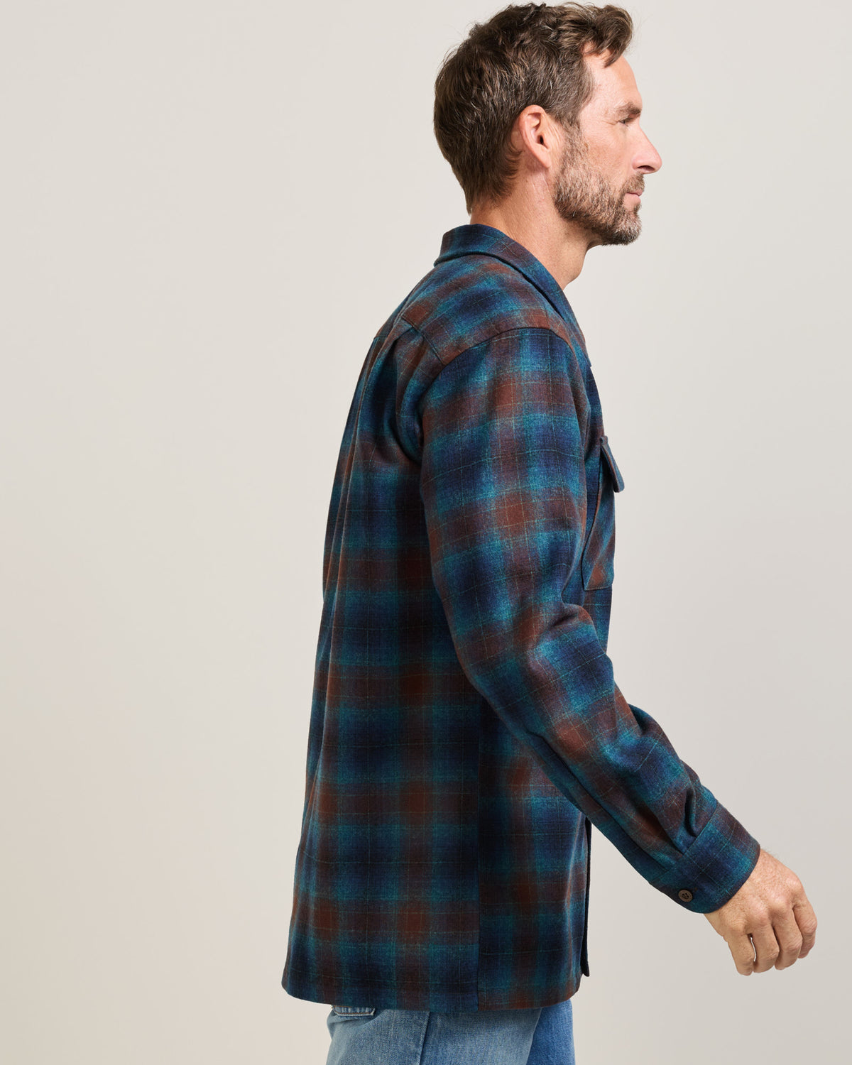 Board Shirt Brown/Navy Ombre