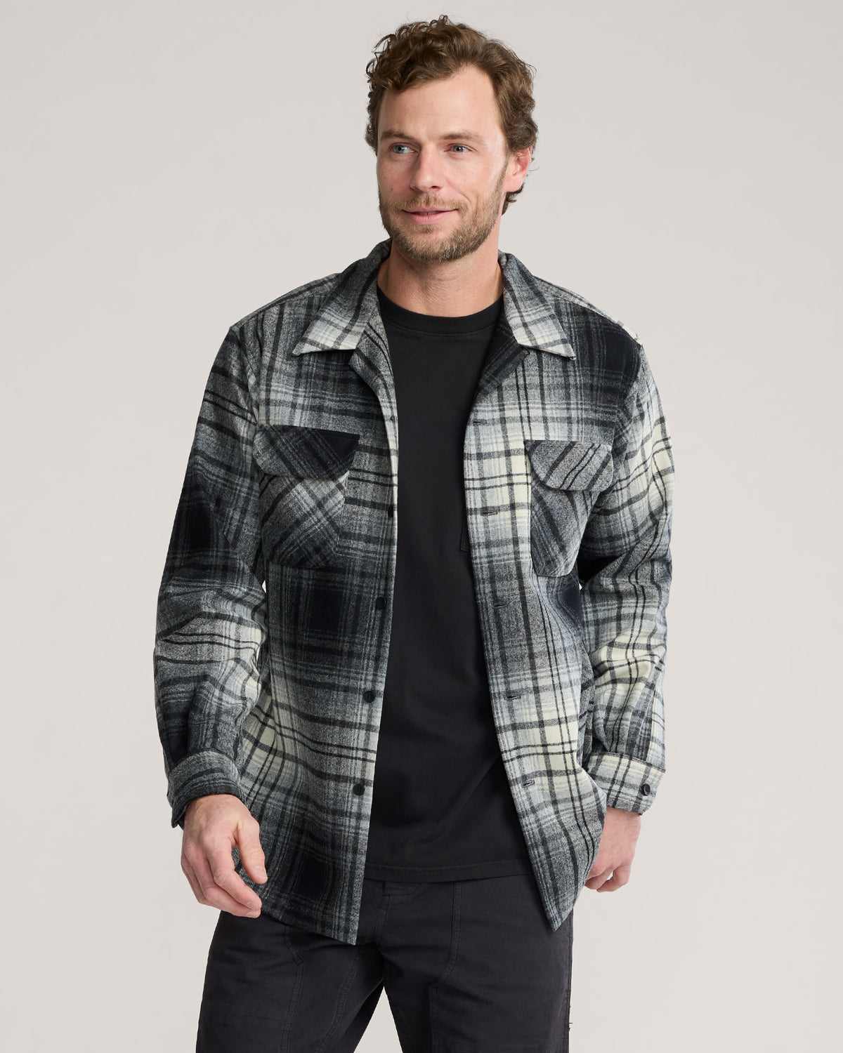 Board Shirt Black/White Ombre