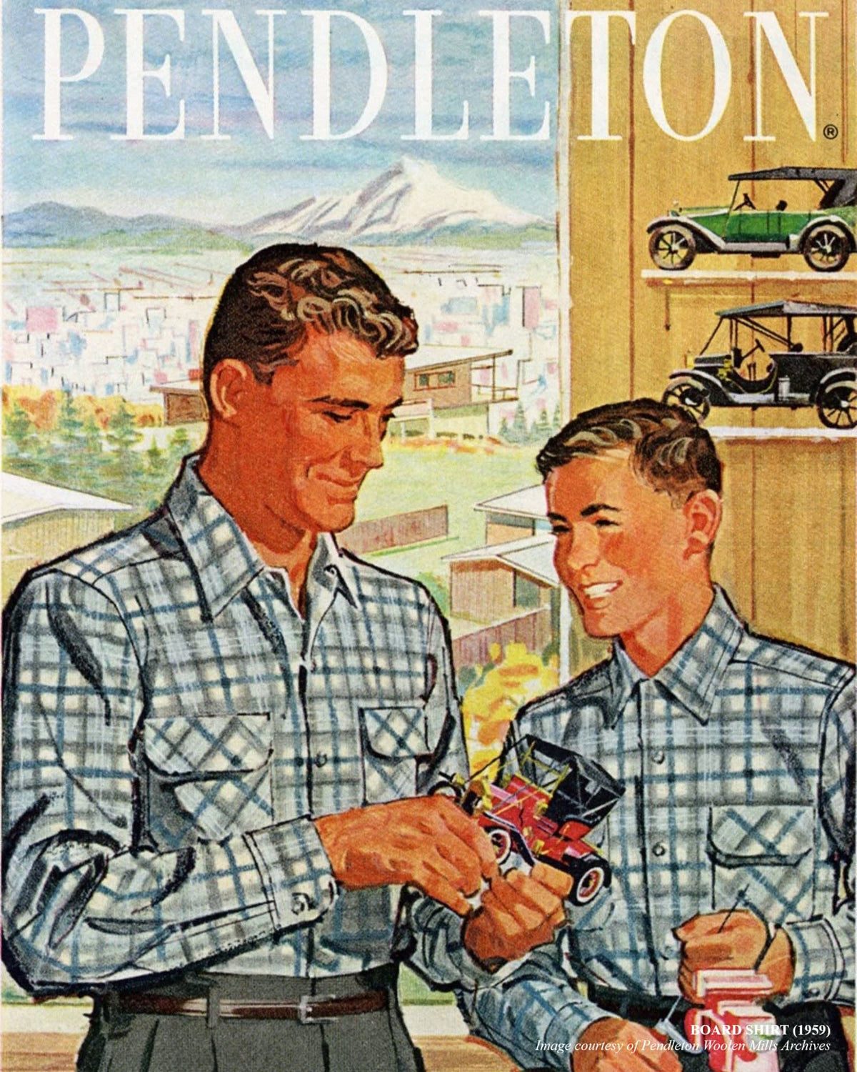 Board Shirt Blue Original Surf Plaid