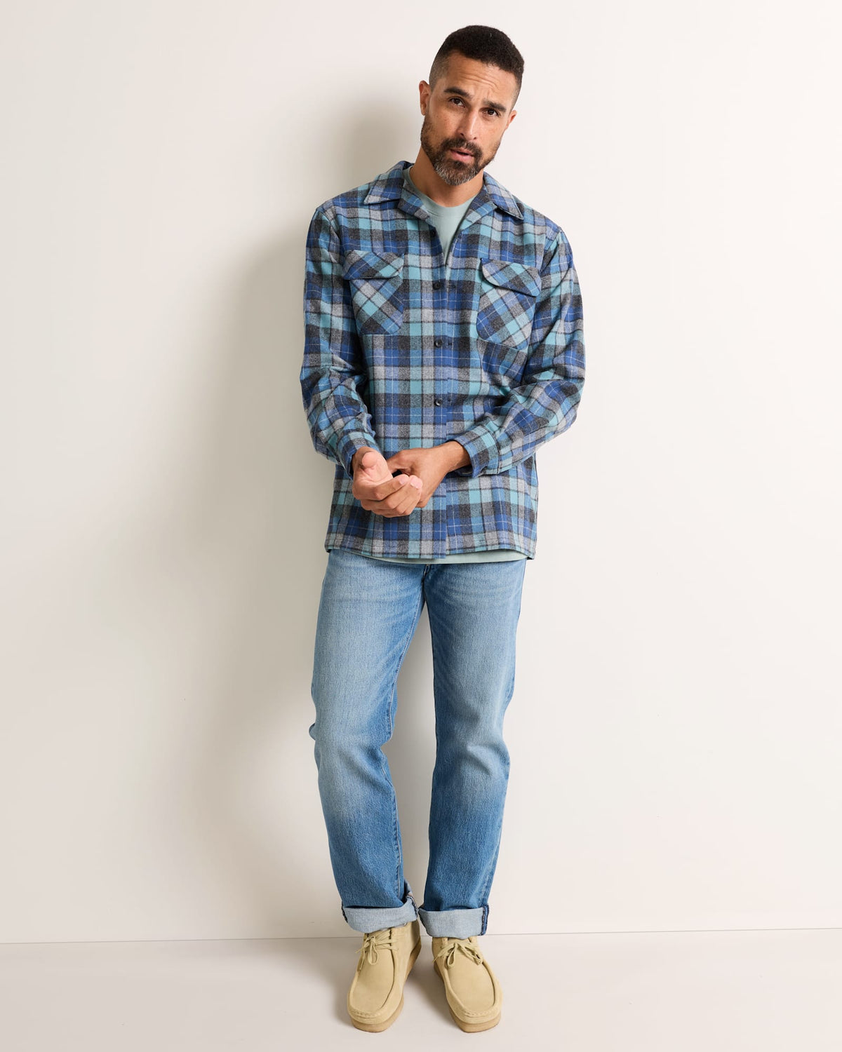 Board Shirt Blue Original Surf Plaid