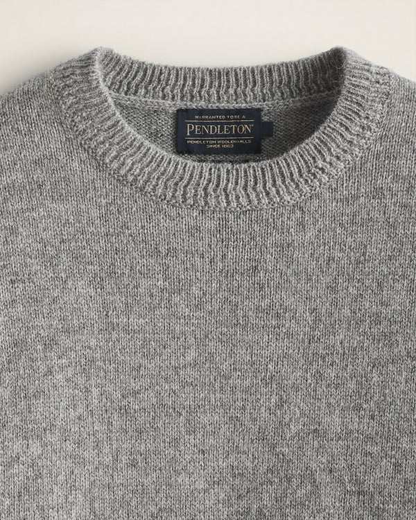 Wool Crew Light Grey Heather