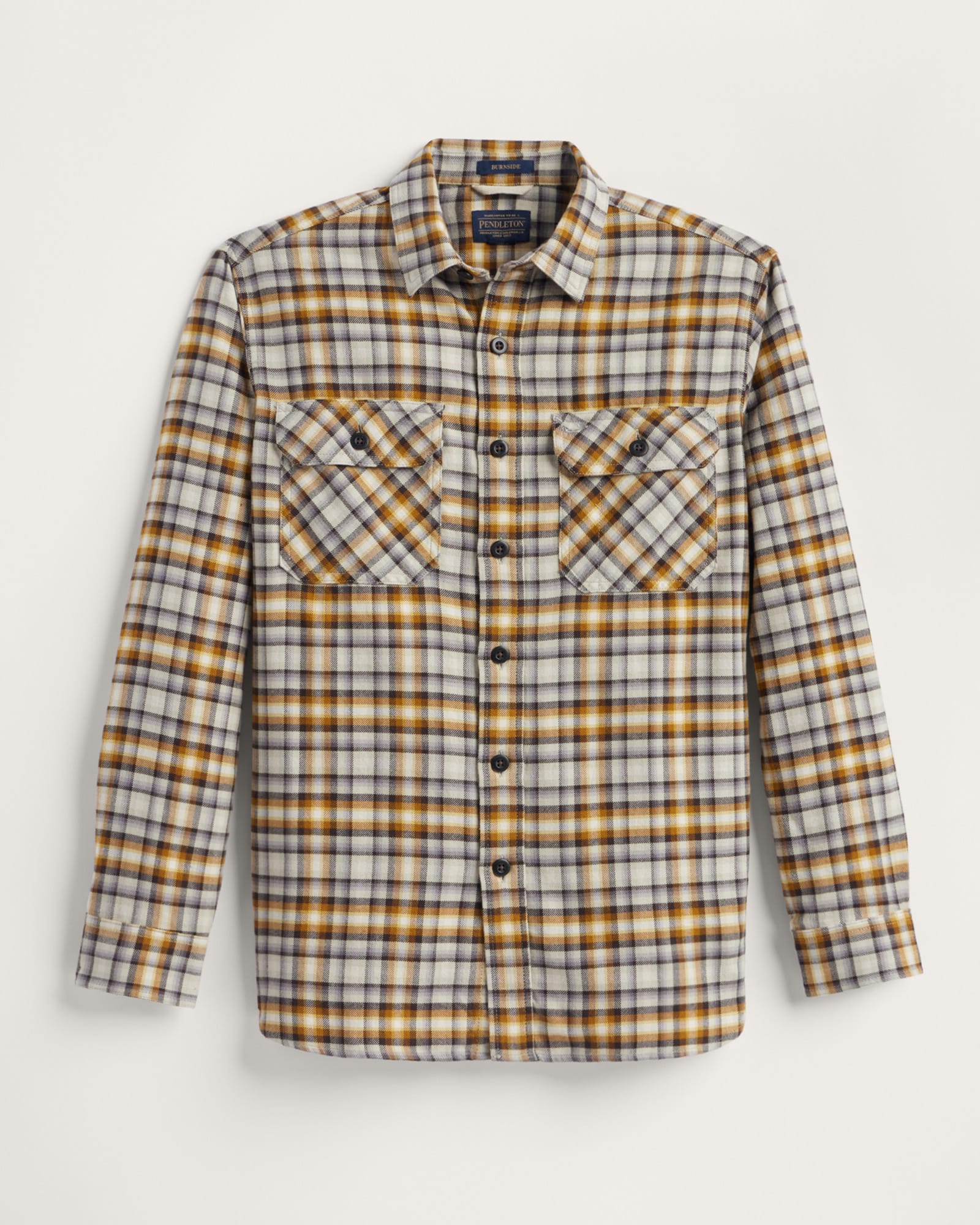 Burnside Shirt Grey/Gold Plaid