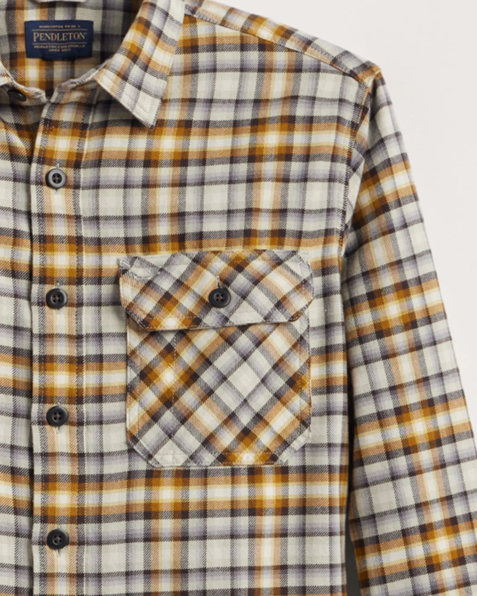 Burnside Shirt Grey/Gold Plaid