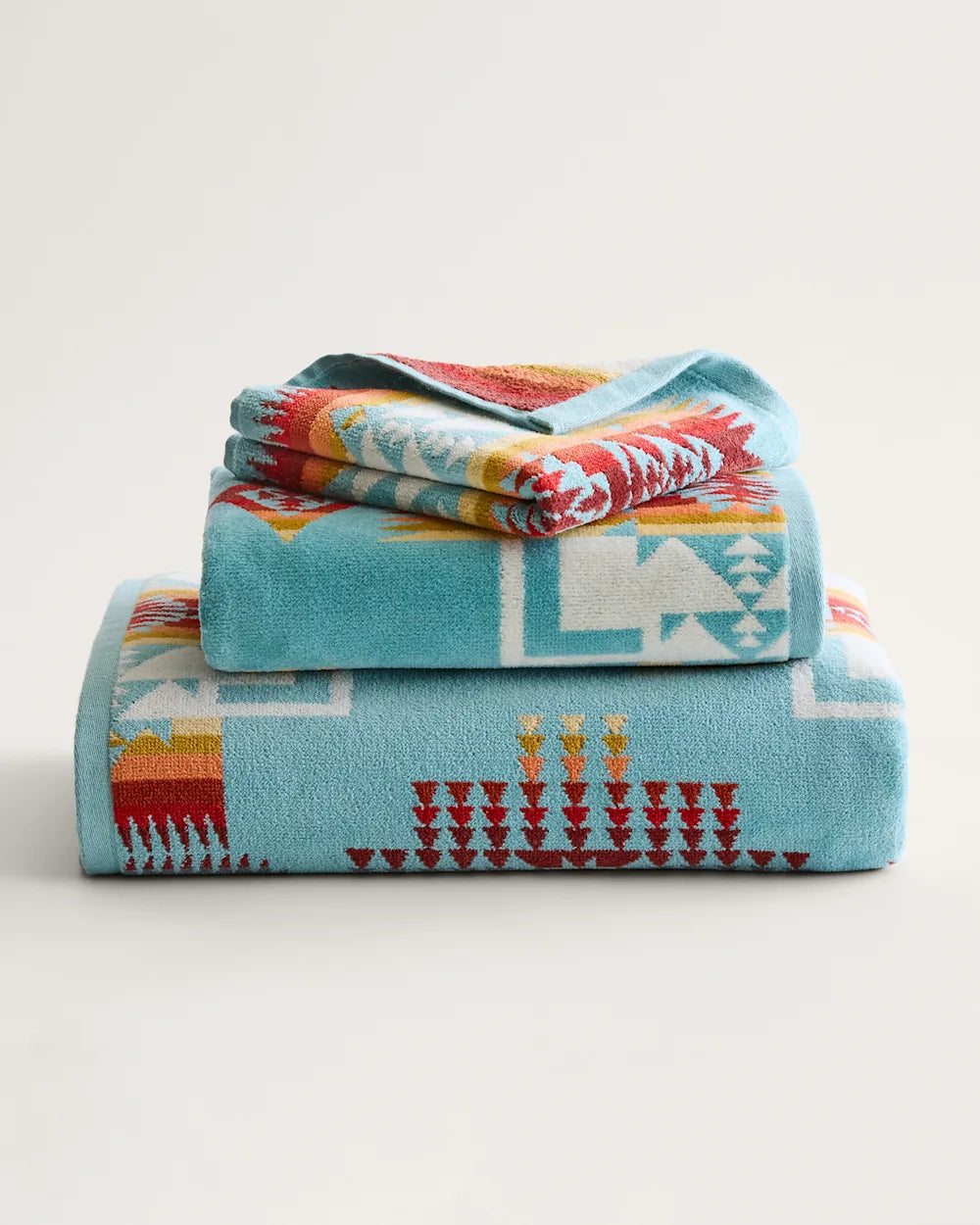 3 Piece Towel Set Chief Joseph Aqua