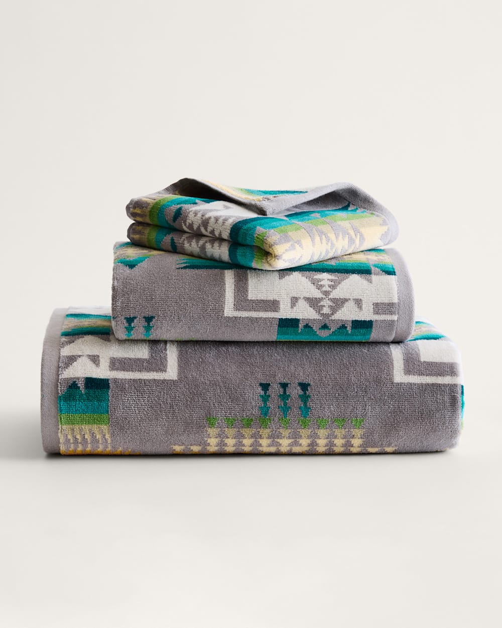 3 Piece Towel Set Chief Joseph Grey