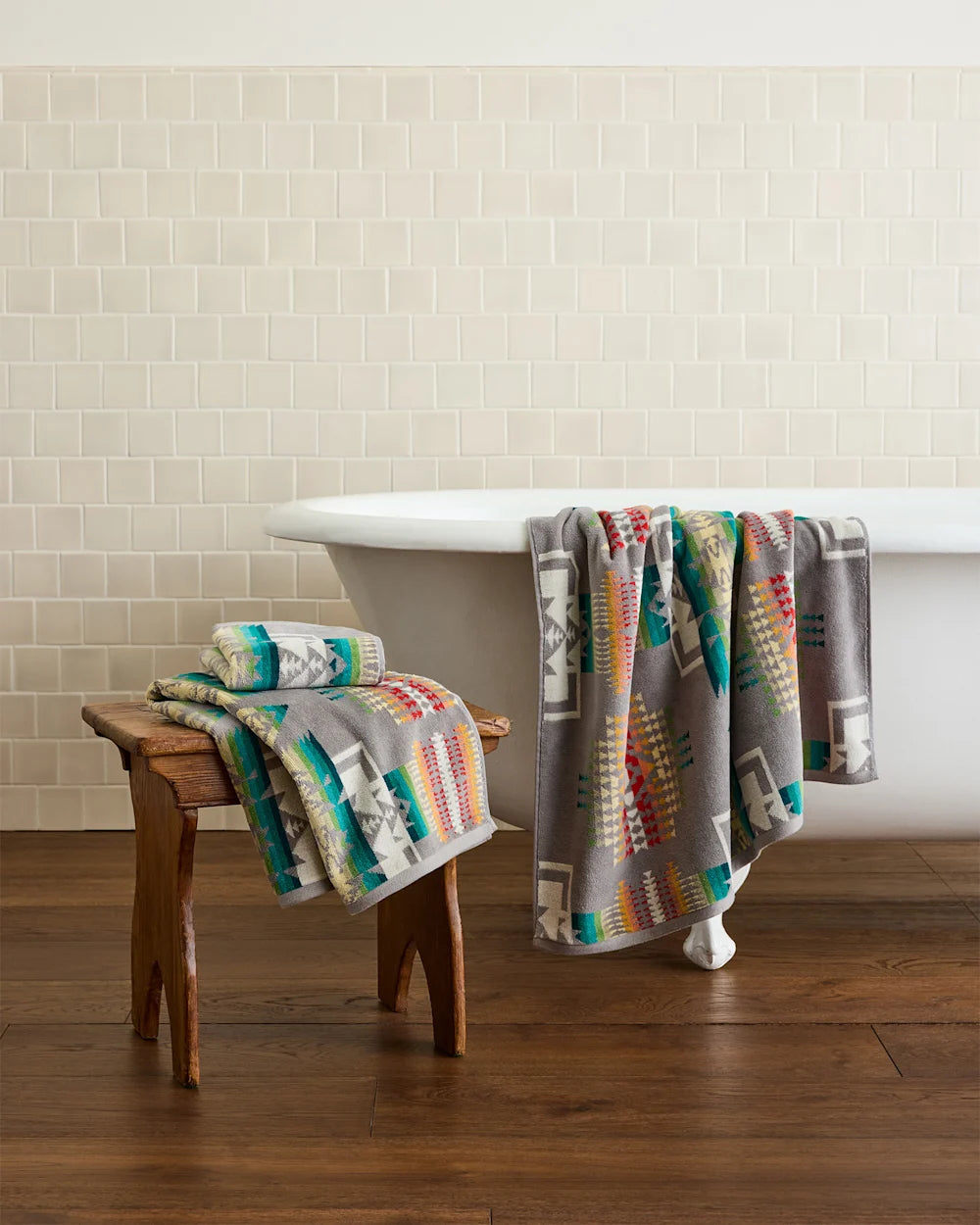 3 Piece Towel Set Chief Joseph Grey