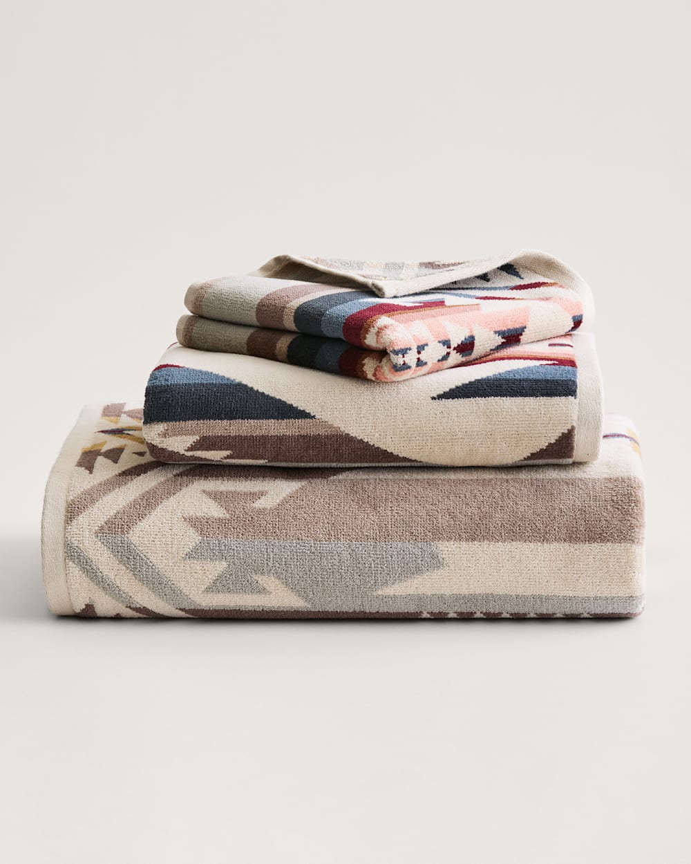 3 Piece Towel Set White Sands Tan