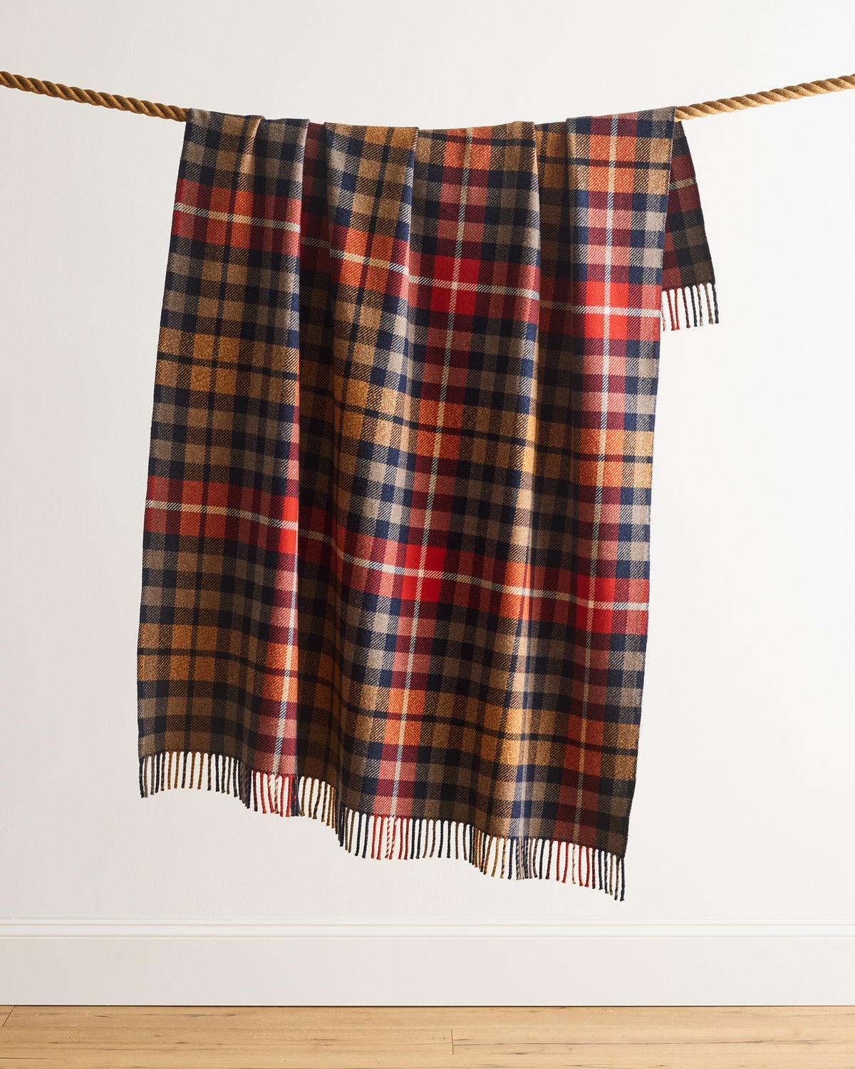 Fireside Throw Hickory Navy/Rust