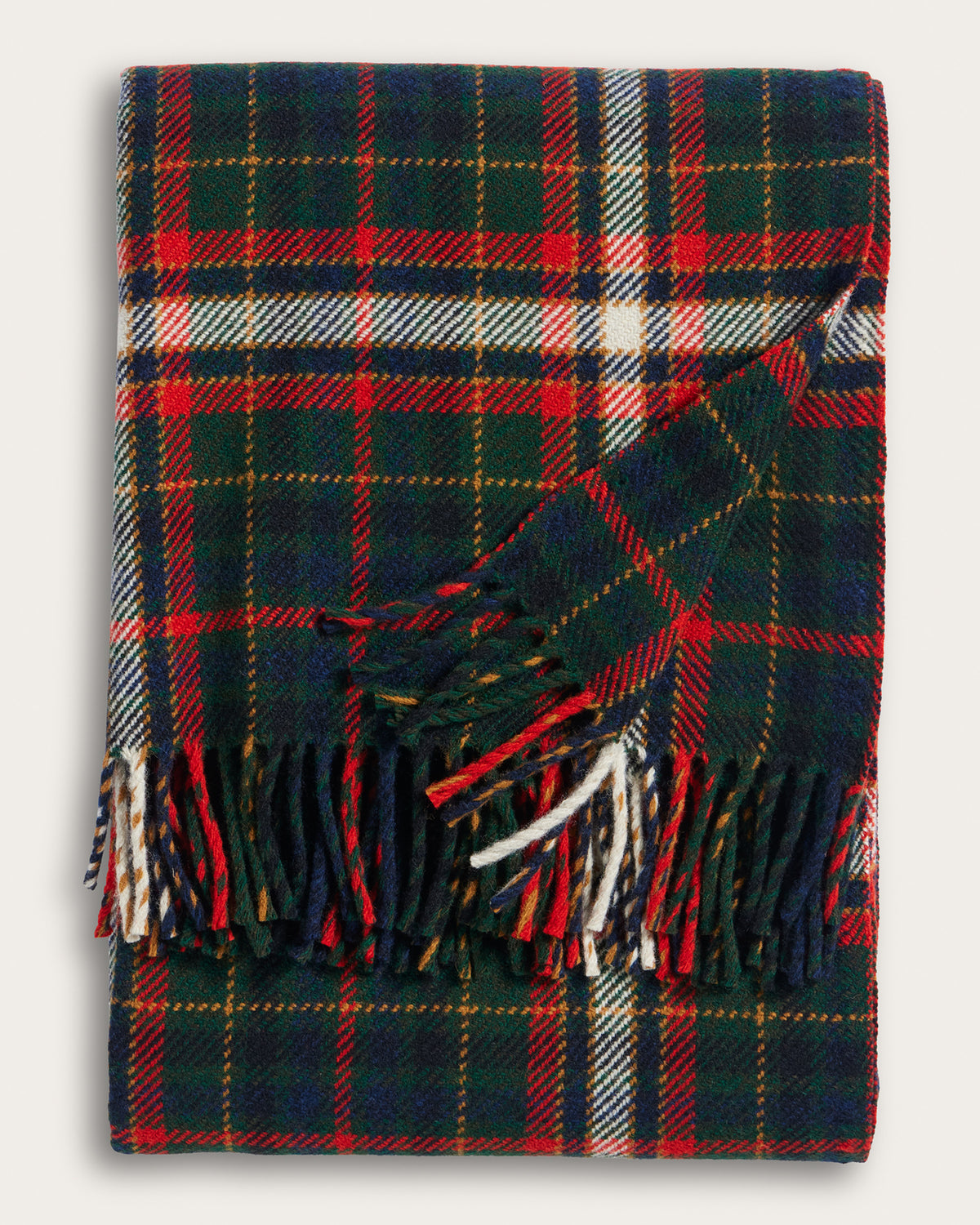 Fireside Throw Laurel Green/Red