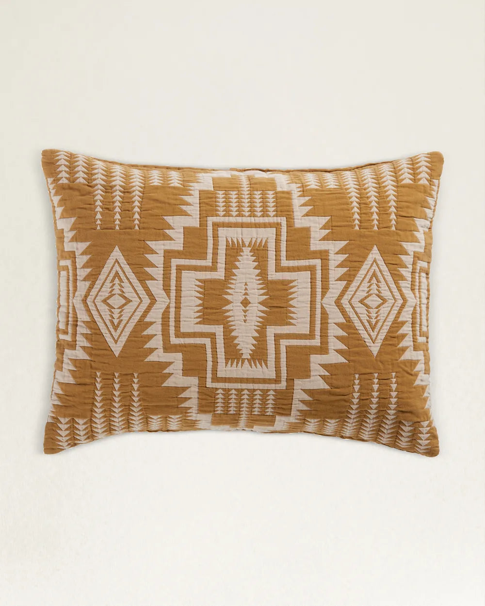 Organic Cotton Matelasse Sham Harding Star Ochre
