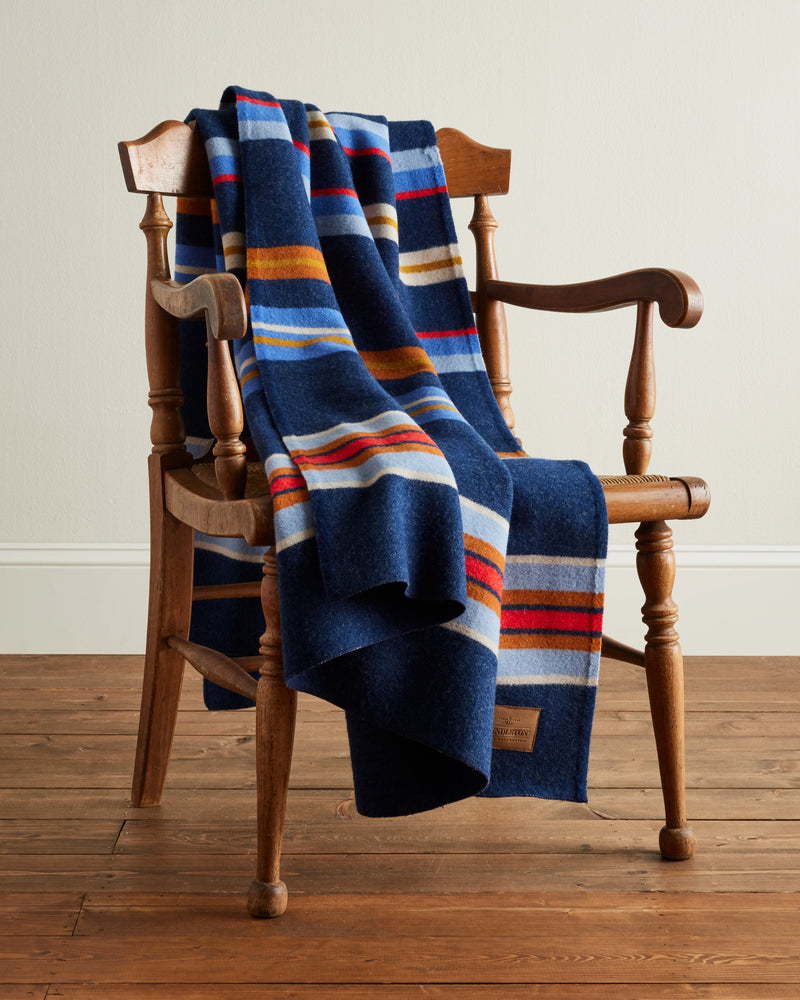 Bridger Stripe Throw Navy