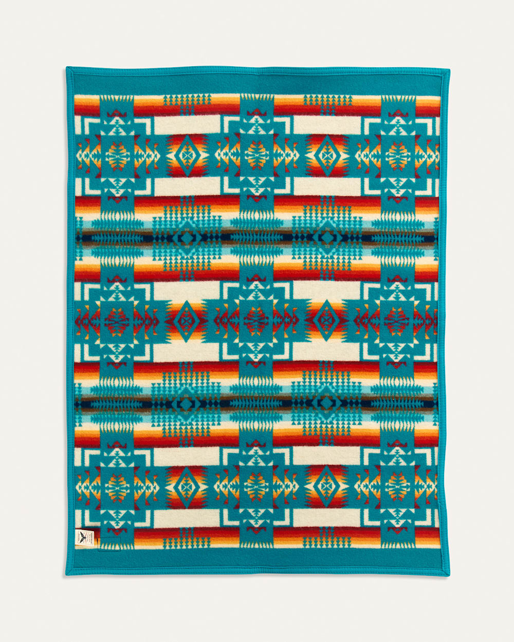 Chief Joseph Crib Blanket Turquoise