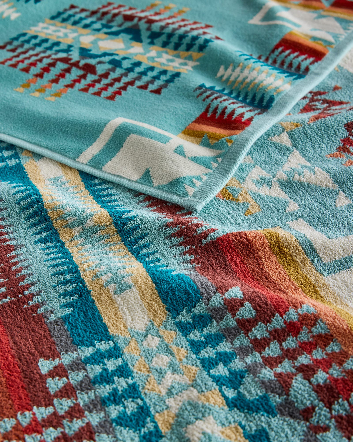 Jacquard Towel Collection Aqua