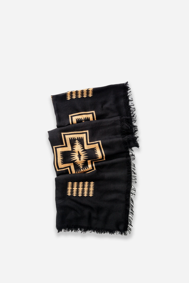 Oversized Featherwt Wool Scarf Harding Black