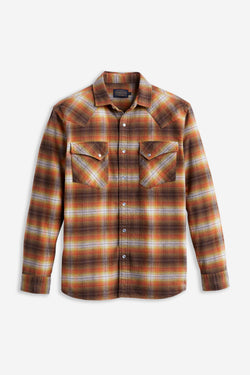 Wyatt Shirt Coffee/Gold/Citrus Plaid