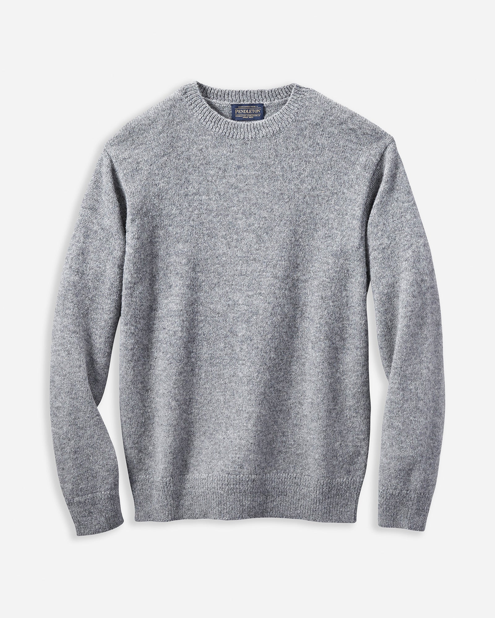 Shetland Wool Crew Grey Heather