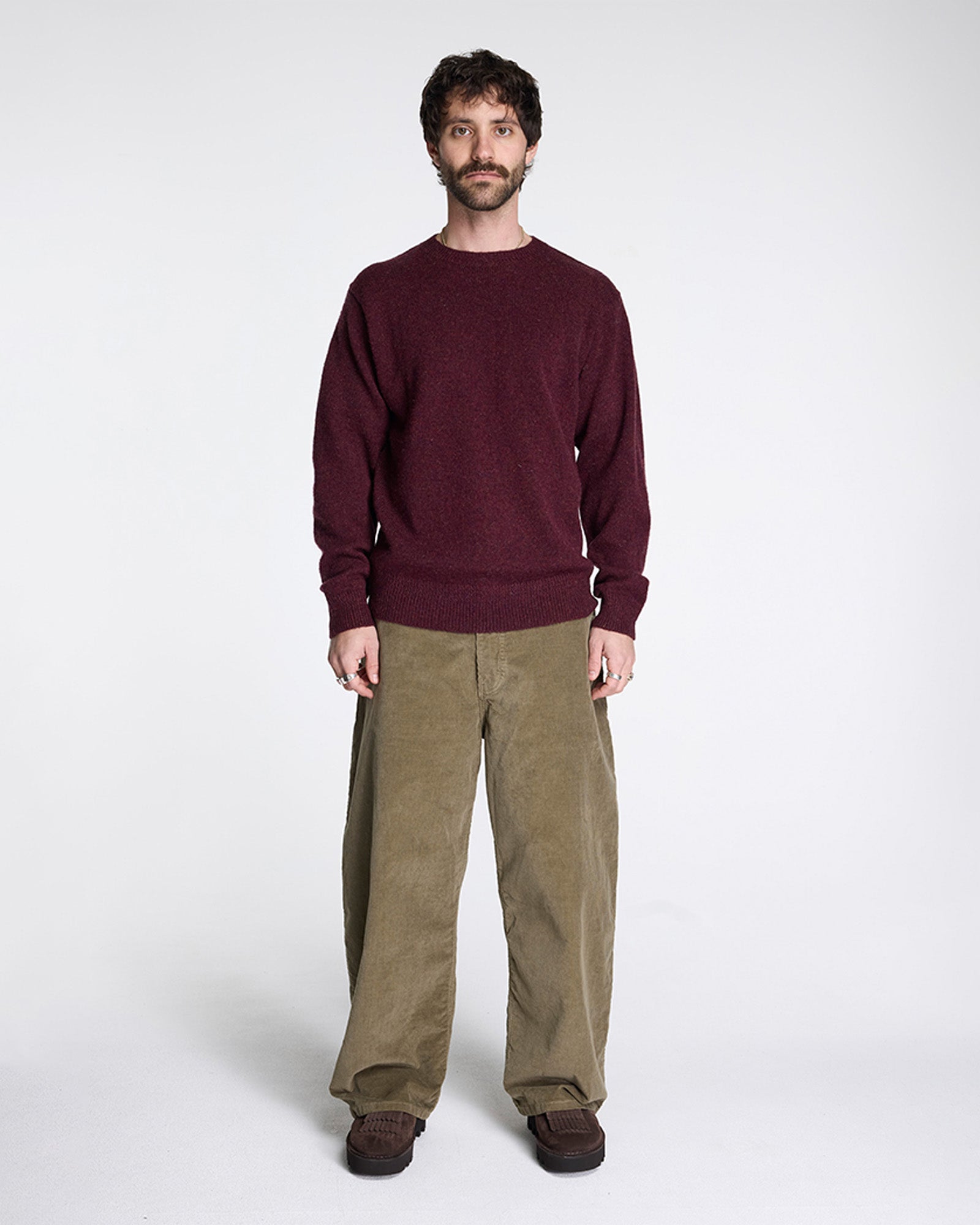 Shetland Wool Crew Berry Mix
