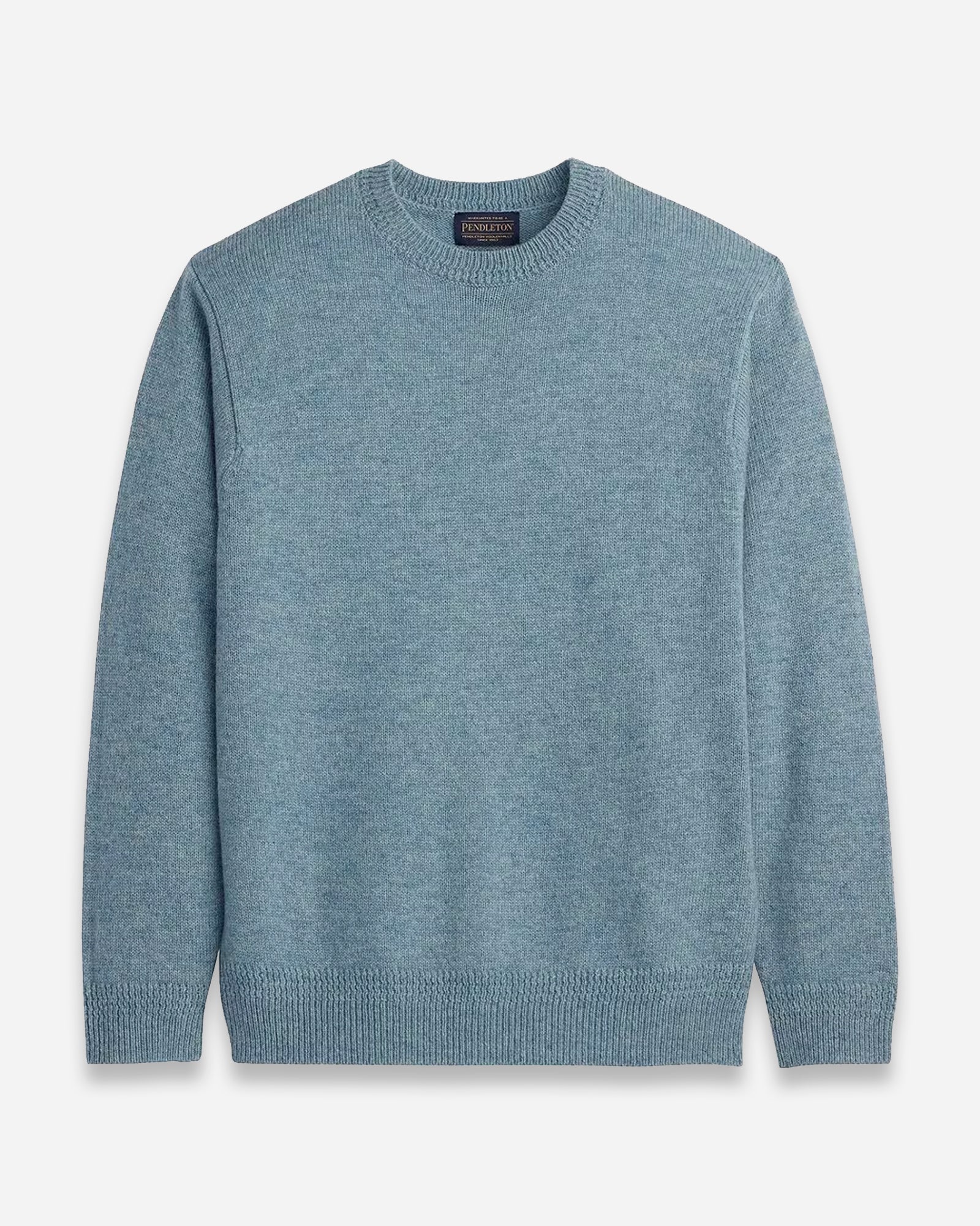 Shetland Wool Crew Light Blue Mix