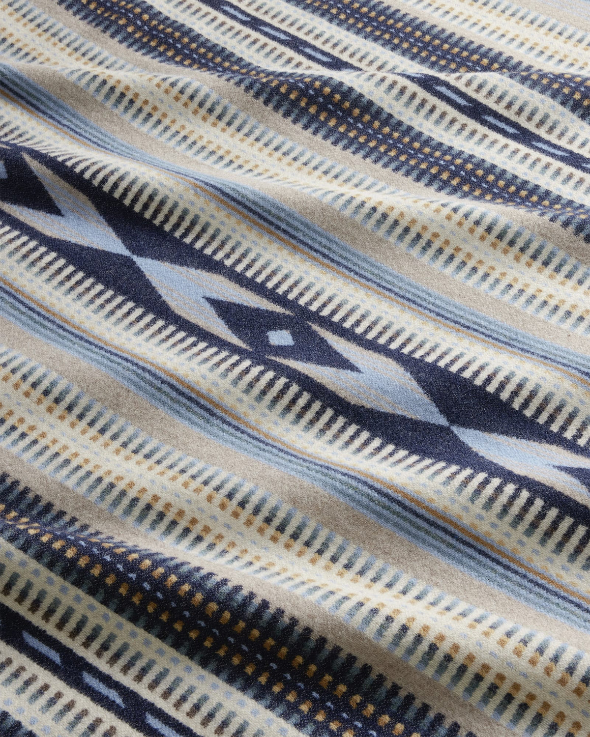 Jacquard Fringed Throw Rio Bravo Blue