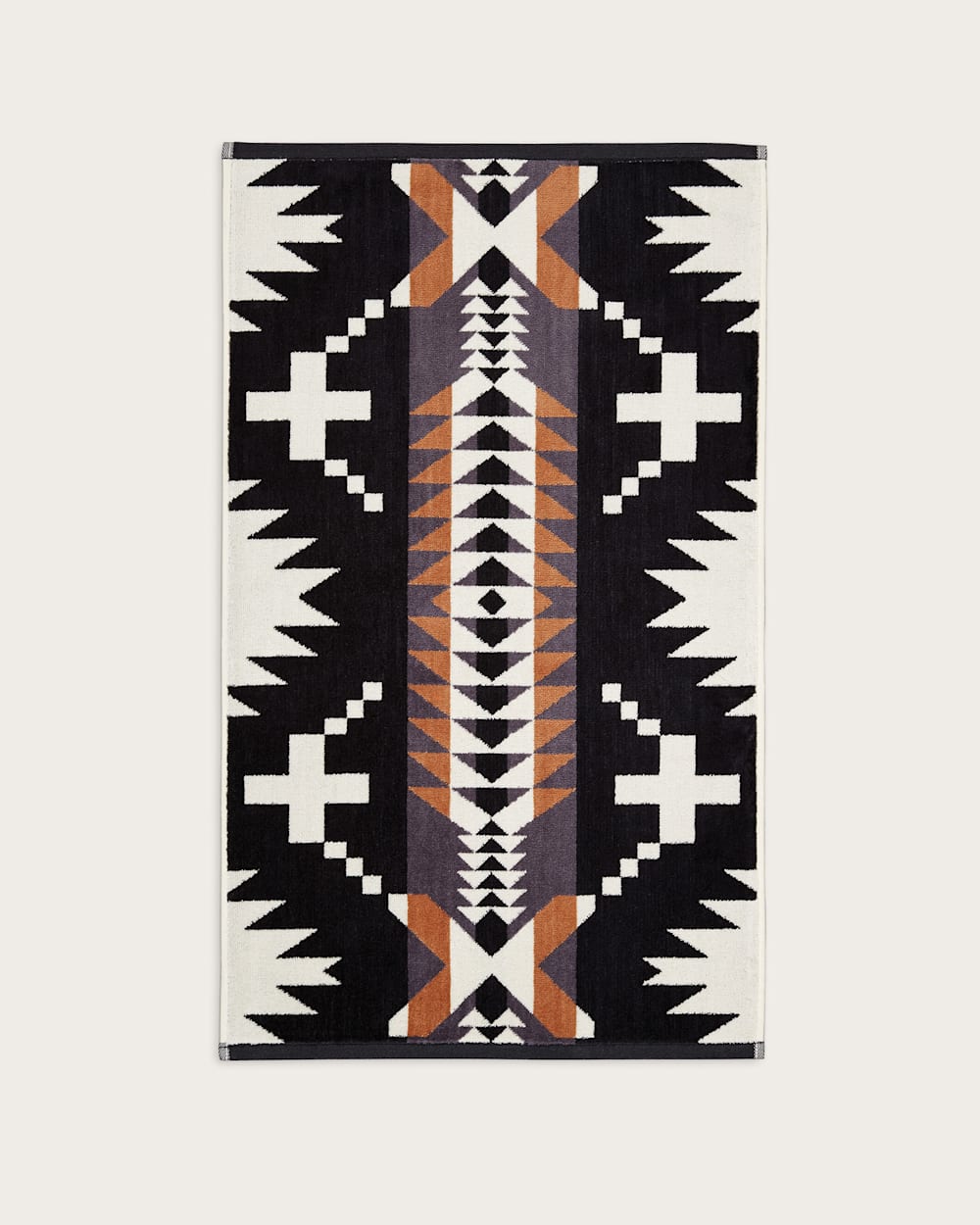 Jacquard Towel Collection Spider Rock Black / White