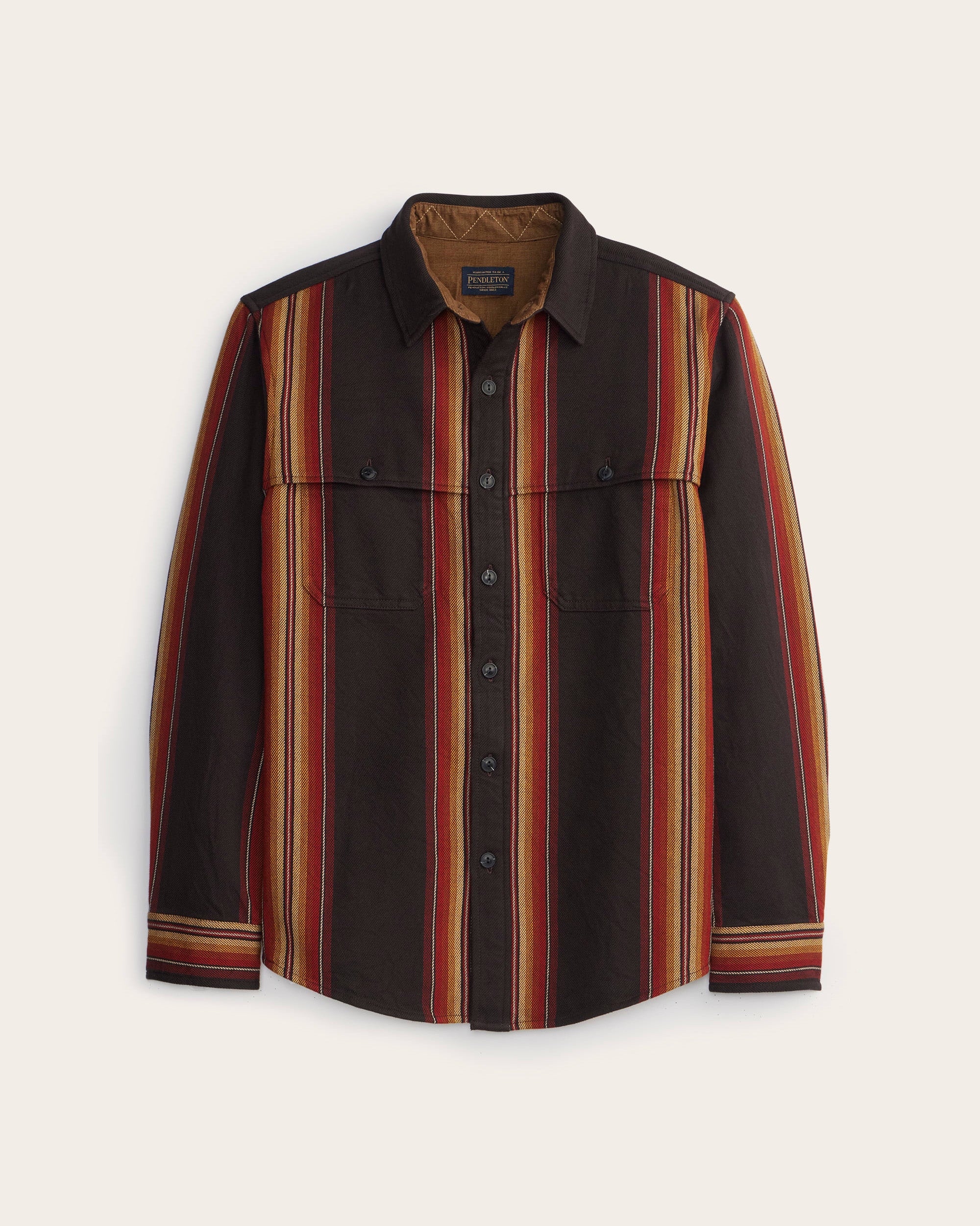 Weston Flannel Shirt Brown Multi Stripe