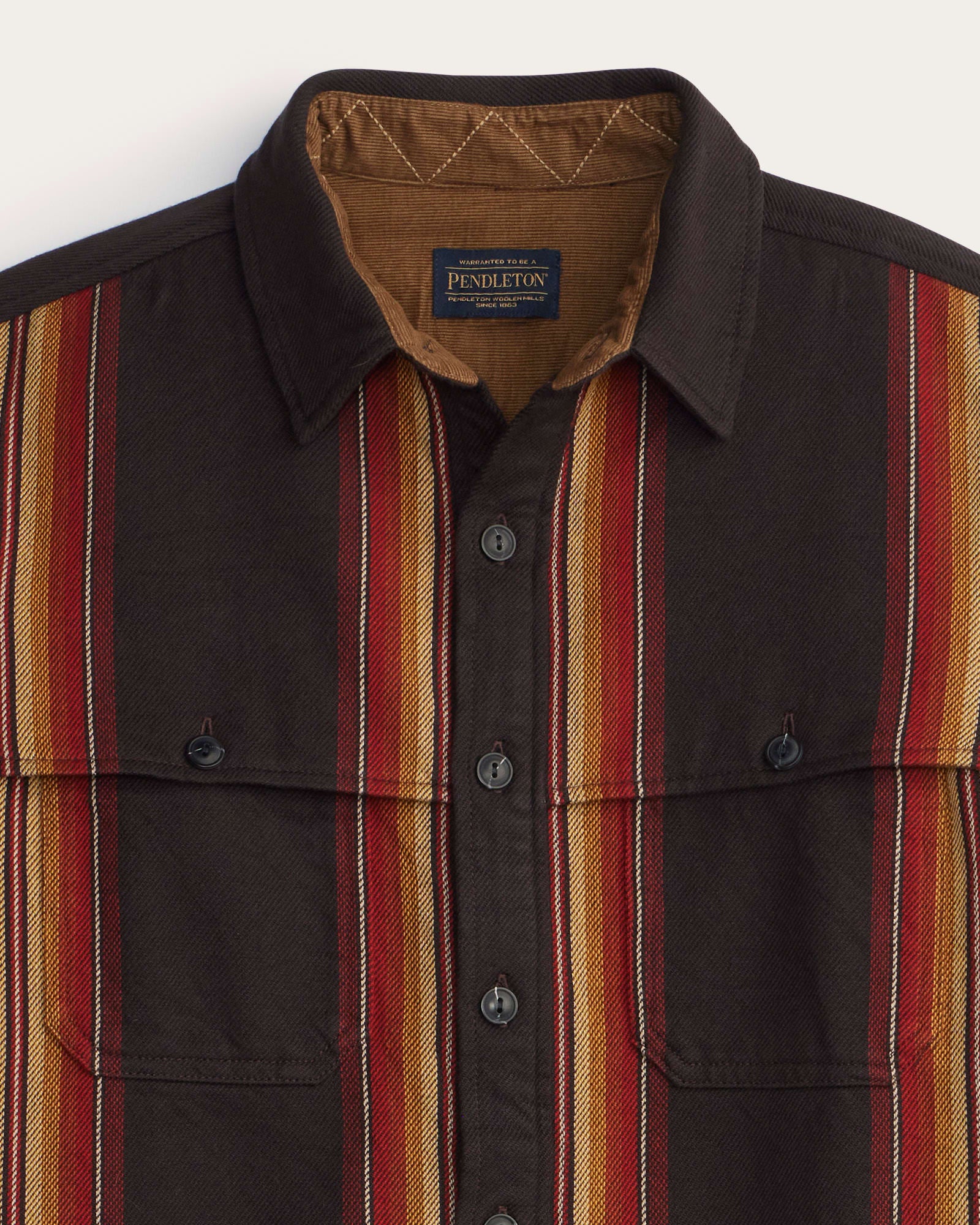 Weston Flannel Shirt Brown Multi Stripe