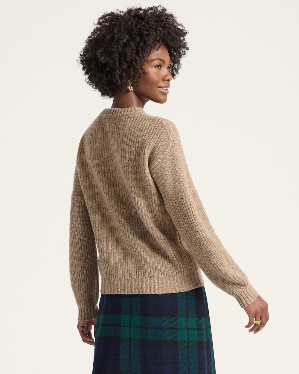Donegal Eyelet Sweater Tan