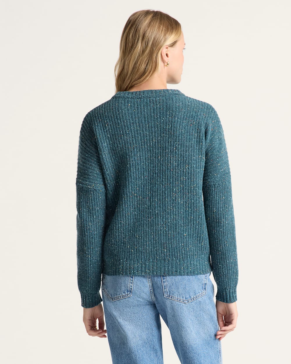 Donegal Eyelet Sweater Teal