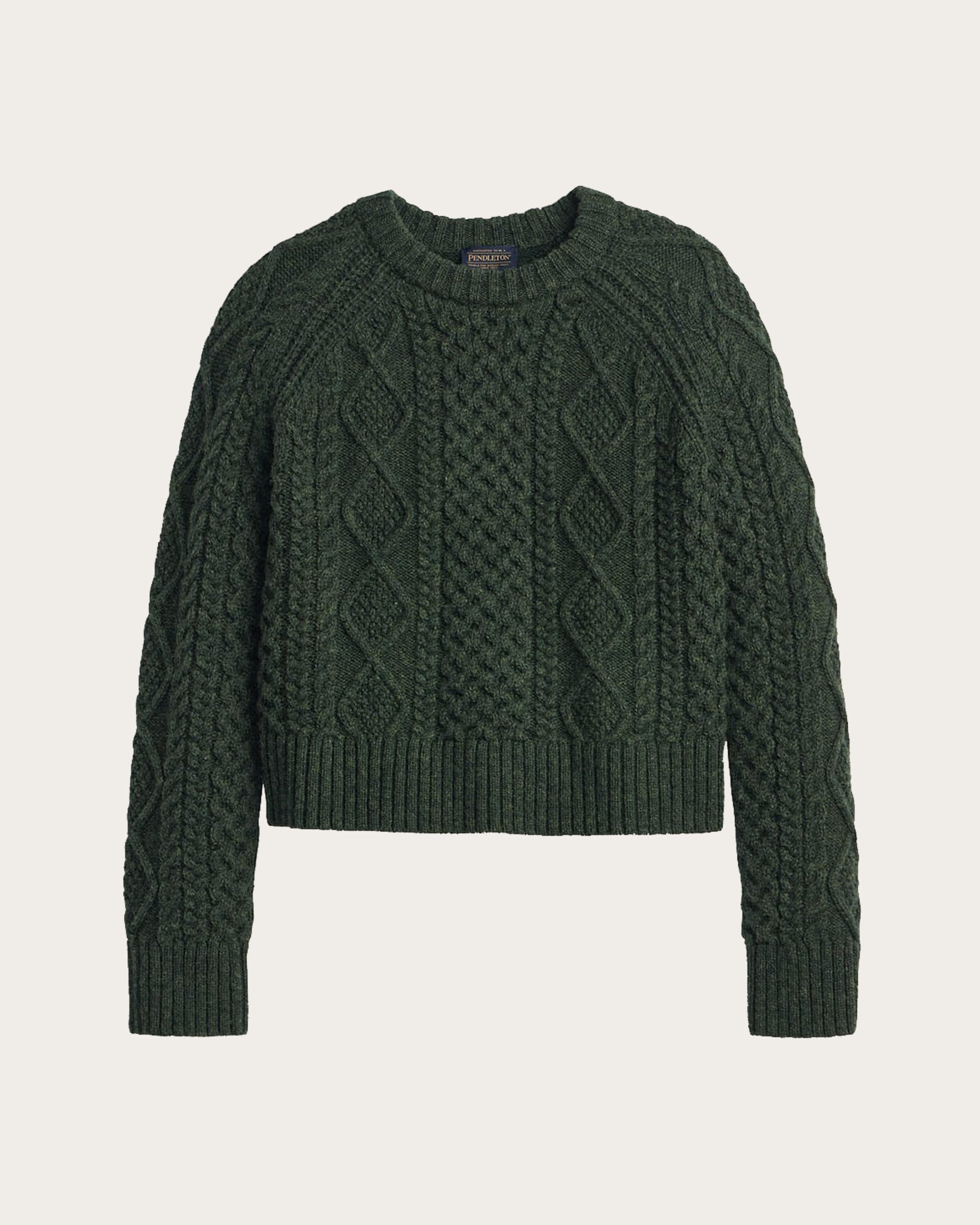 Women's Fisherman Sweater Dark Fir