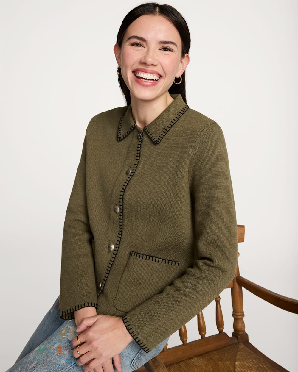 Southwest Cardigan Olive