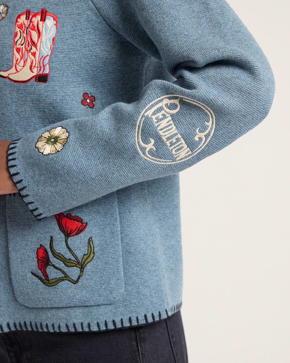 Pendleton Souvenir Cardigan Denim Heather