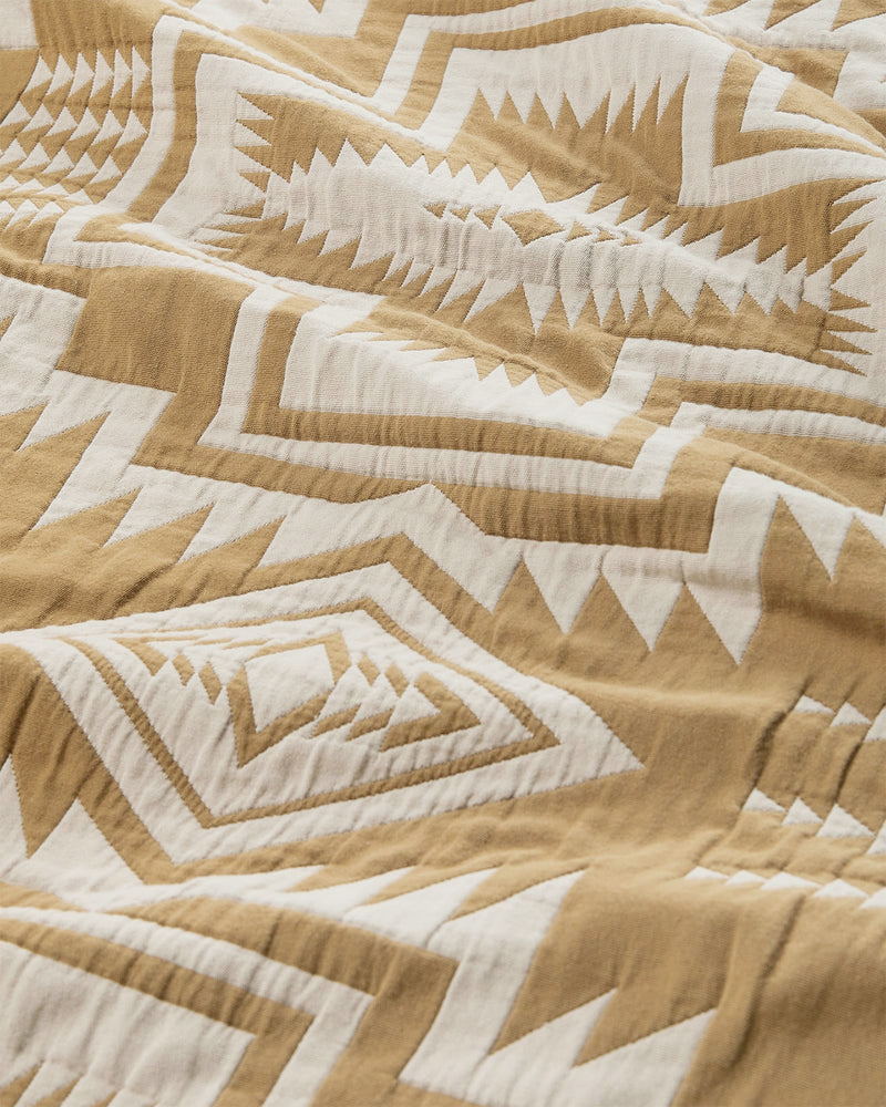 Organic Cotton Matelasse Harding Star Ochre