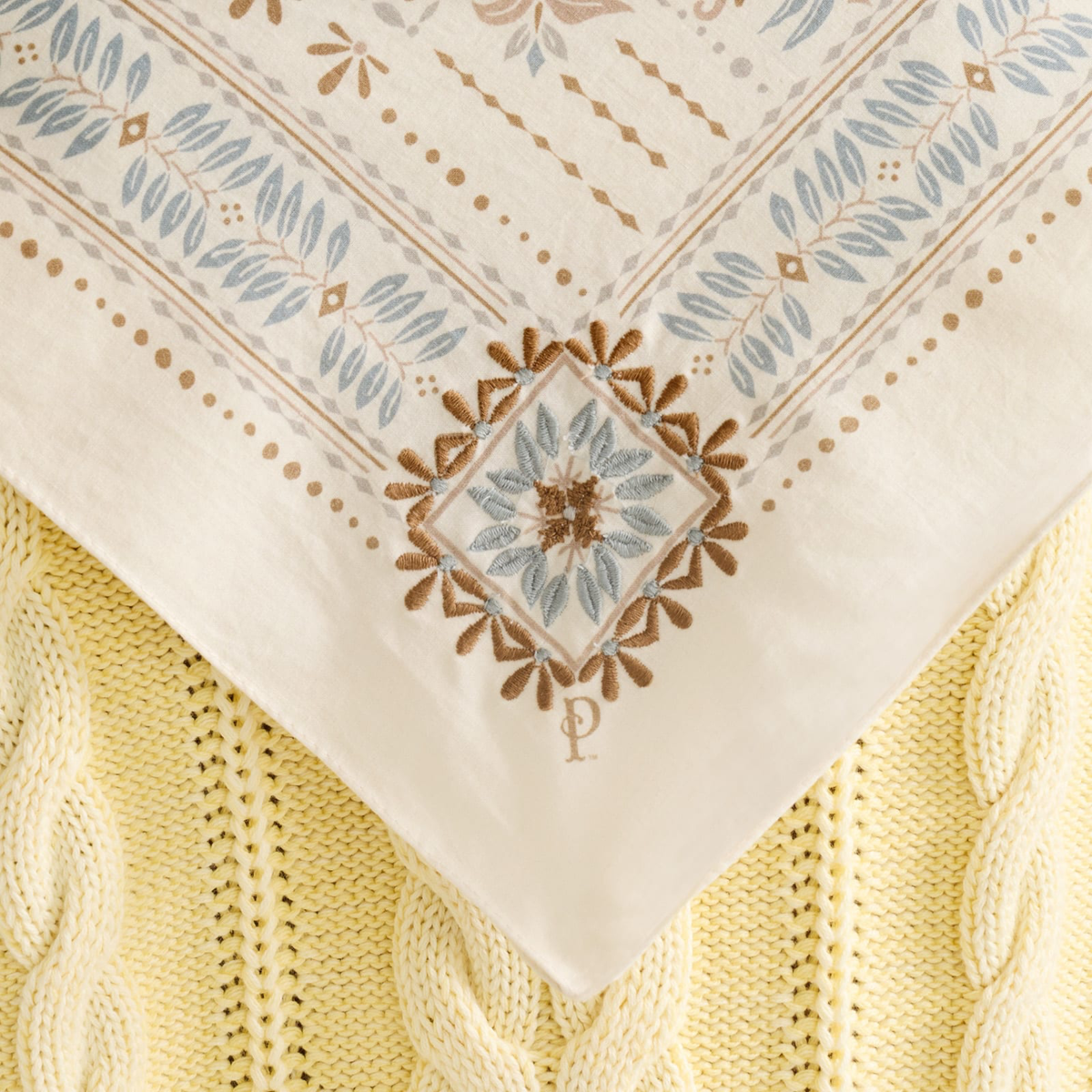 Laurel Grove Embroidered Bandana
