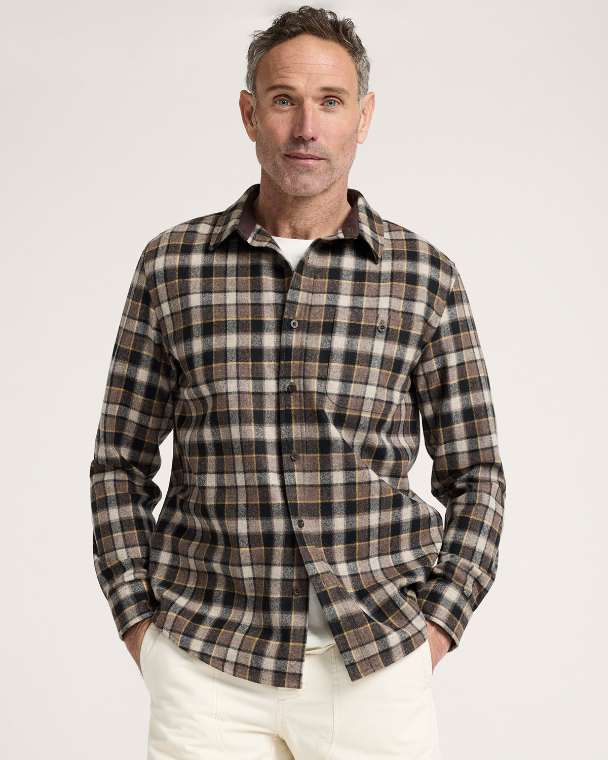 Trail Shirt Brown/Yellow Plaid