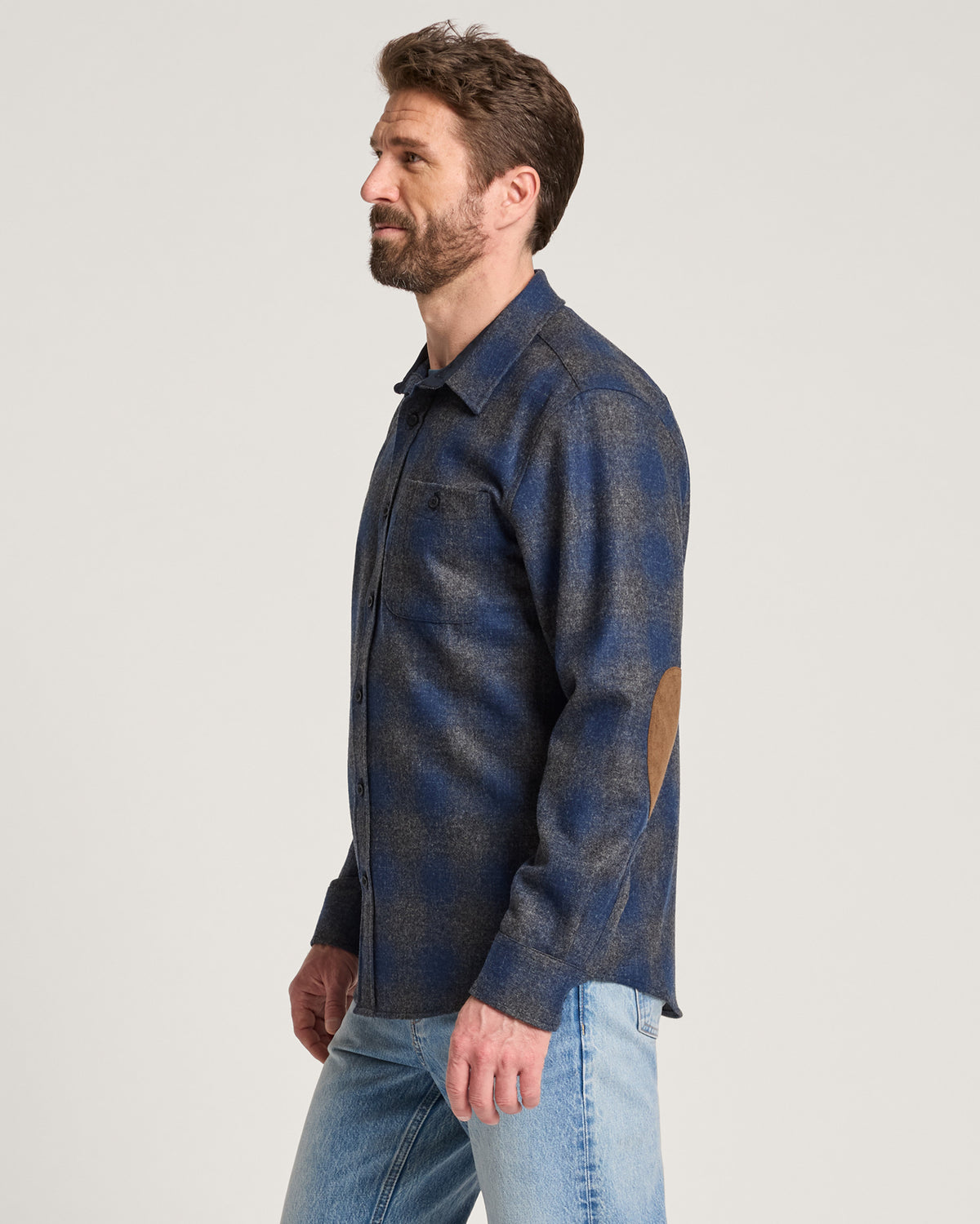 Trail Shirt Navy/Oxford Mix Ombre