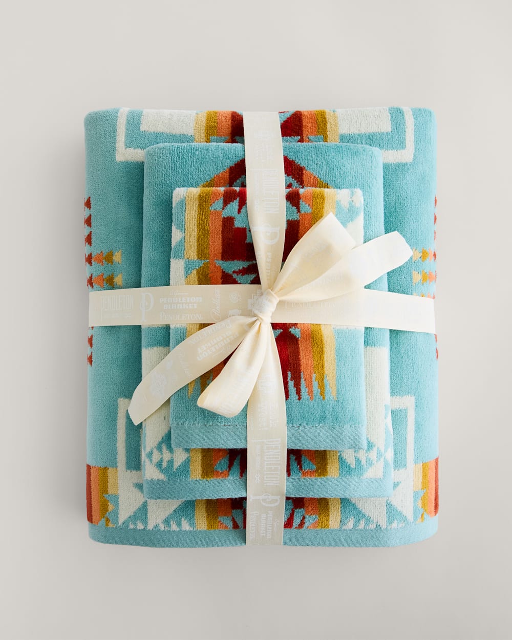 Pendleton 3 Piece Towel Set in Chief Joseph Aqua – view 6