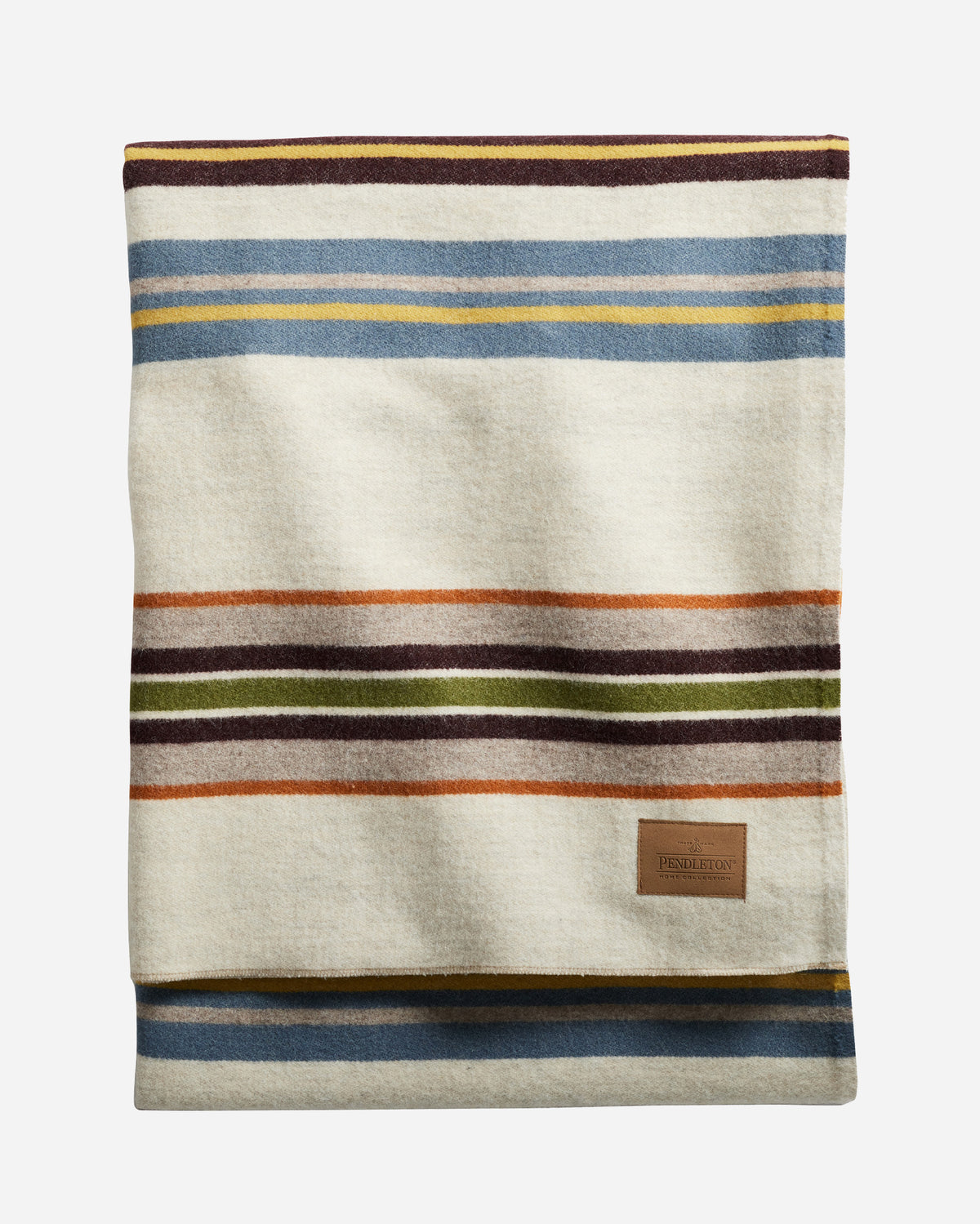 Pendleton Bridger Stripe Wool Throw in Ivory Mix – view 2