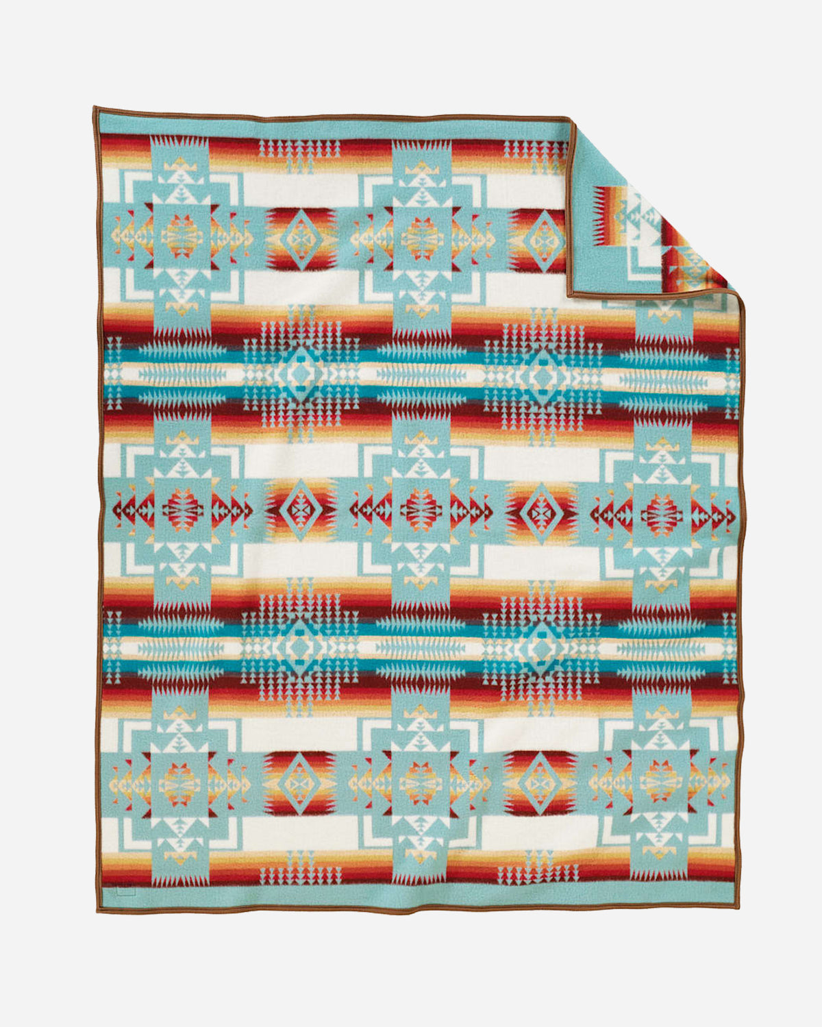 Pendleton Chief Joseph Wool Blanket in Aqua – view 3