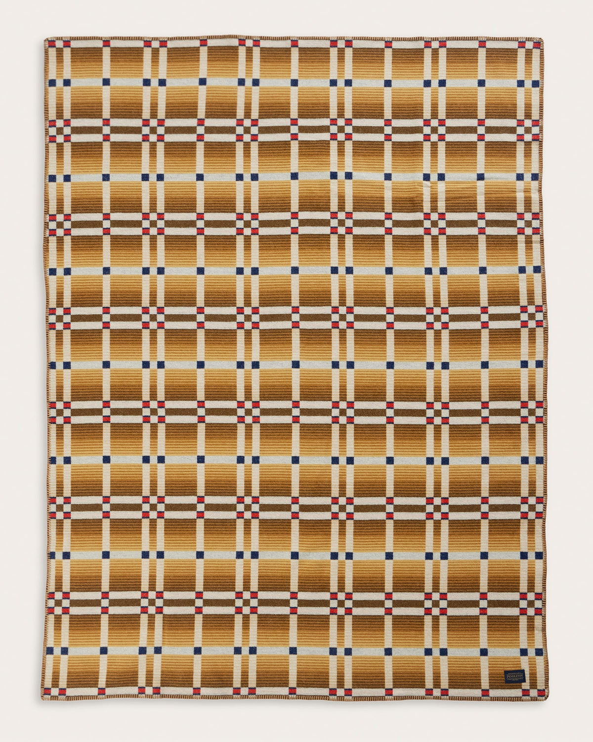 Pendleton Four Square Wool Throw in Slide Mountain Natural