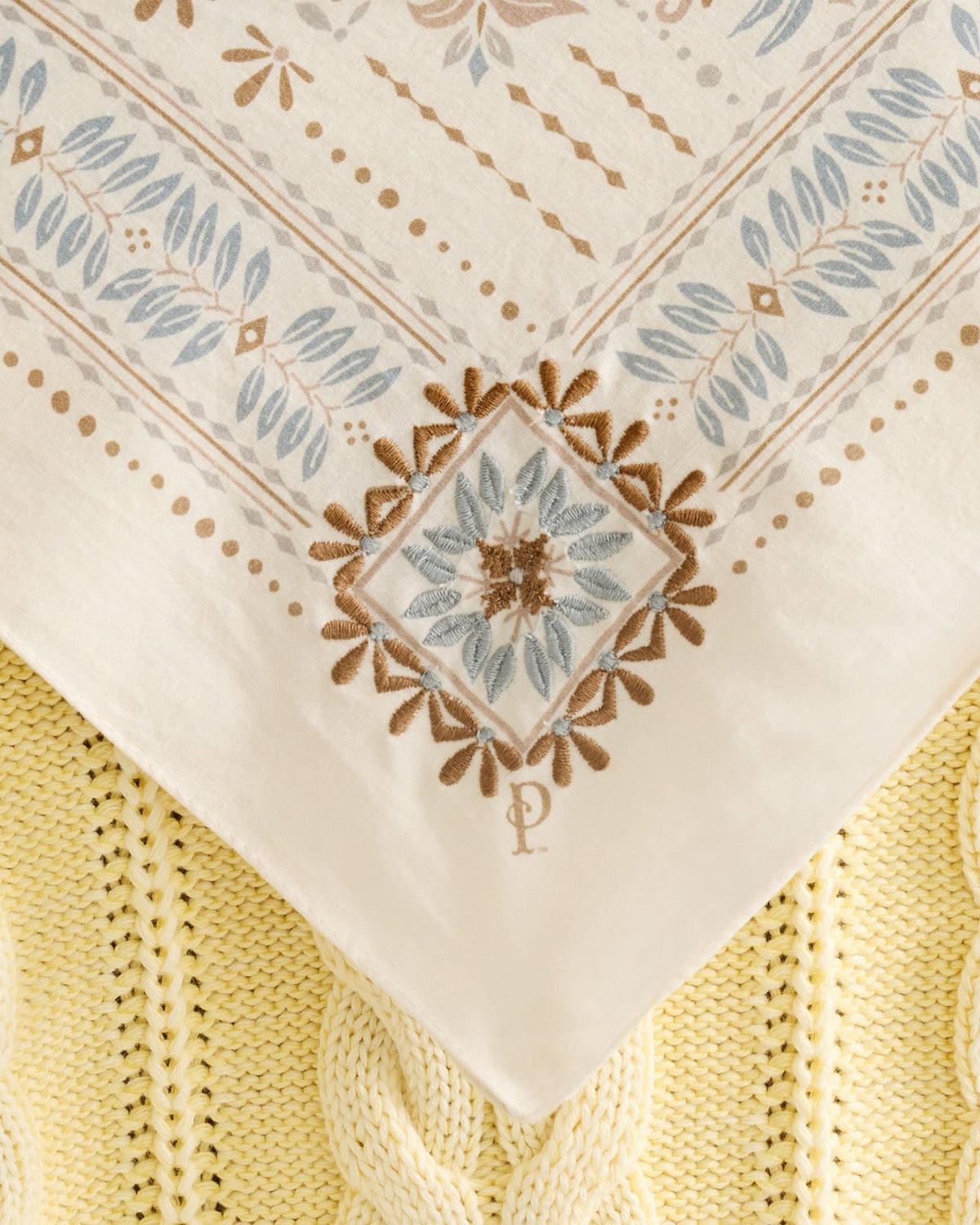 Laurel Grove Embroidered Bandana