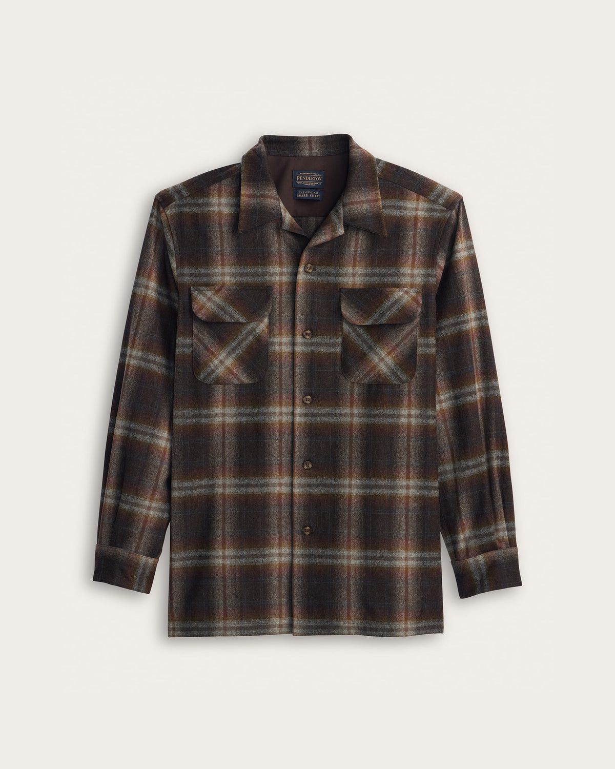 Pendleton Men's Board Shirt in Grey Mix Multi Ombre