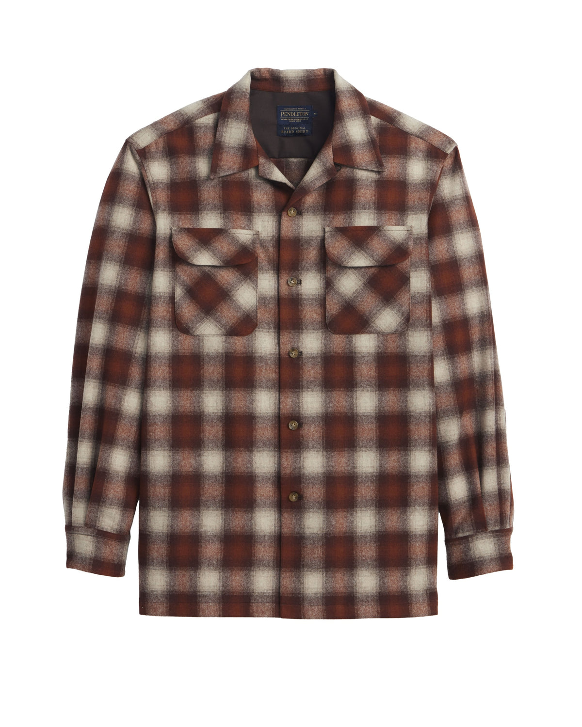 Pendleton Men's Board Shirt in Rust/Tan Ombre