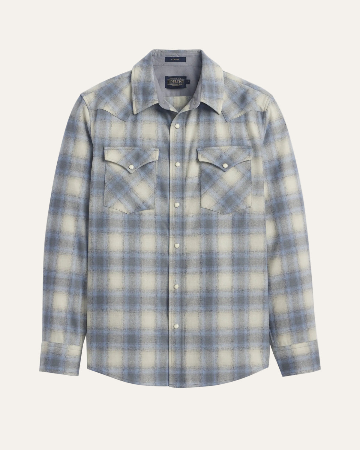 Pendleton Men's Canyon Shirt in Tan/Blue/Grey Ombre