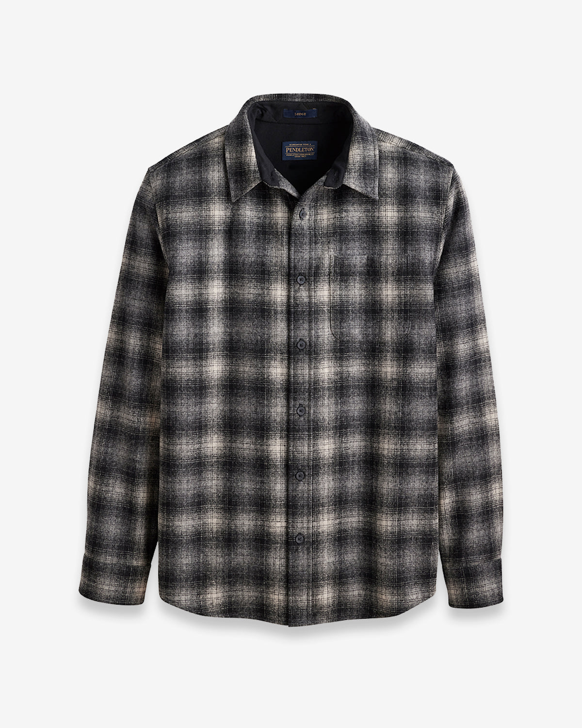 Pendleton Men's Lodge Shirt in Grey Ombre Check