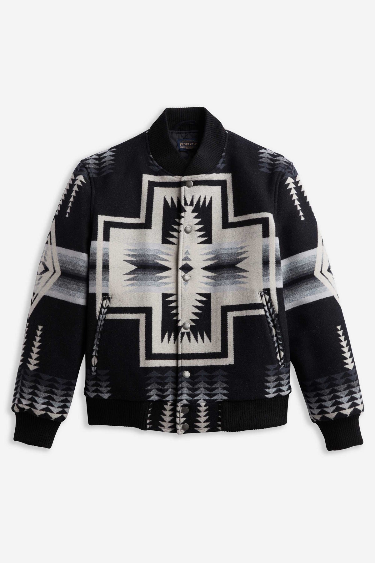 Pendleton Men's Quilted Gorge Snap Jacket in Harding Black