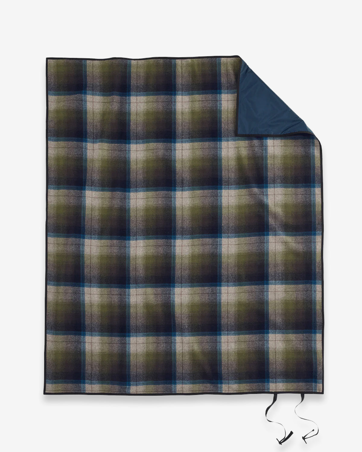 Pendleton Nylon Backed Roll Up Wool Blanket in Haystack Plaid
