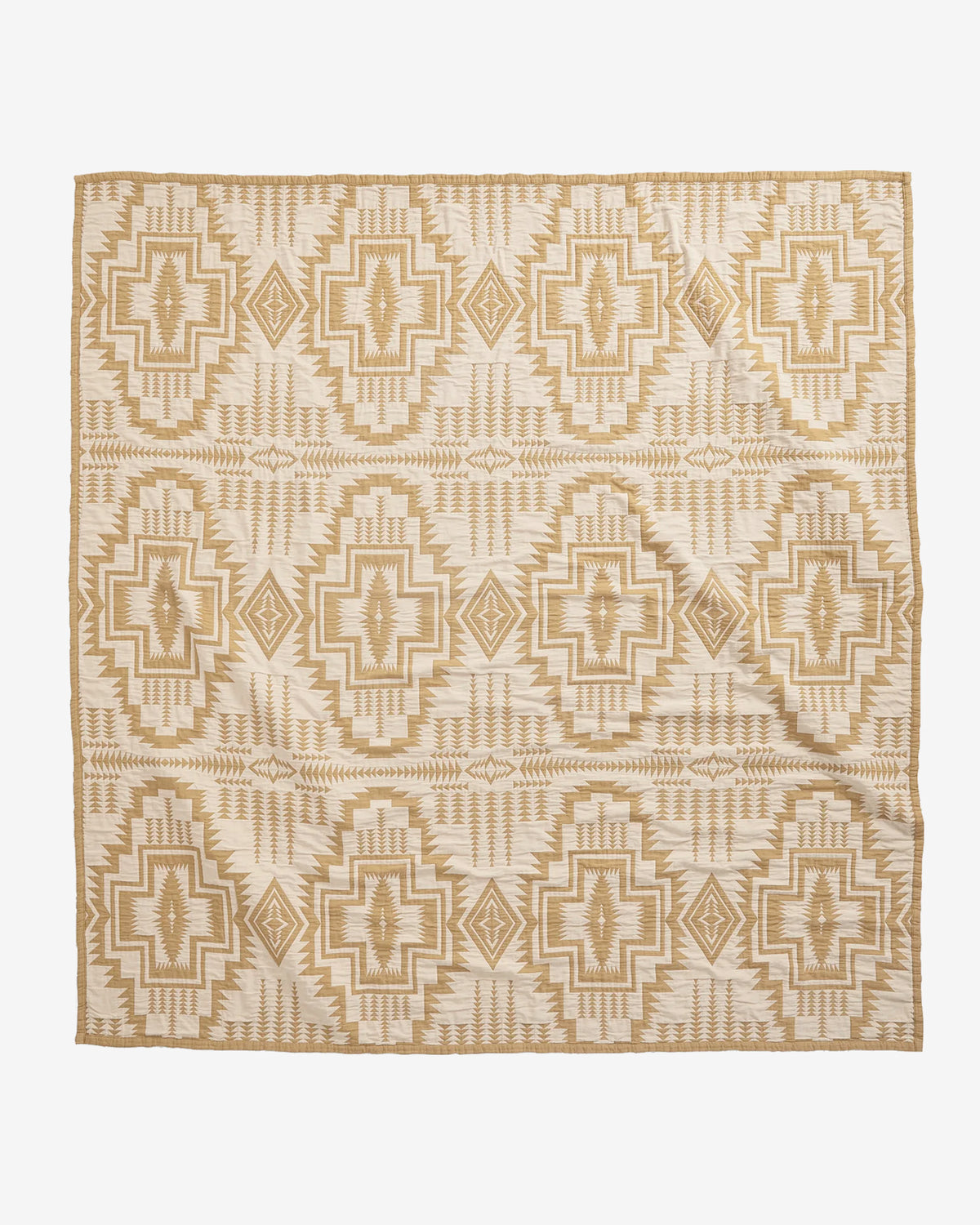 Pendleton Organic Cotton Matelasse in Harding Star Ochre – view 2