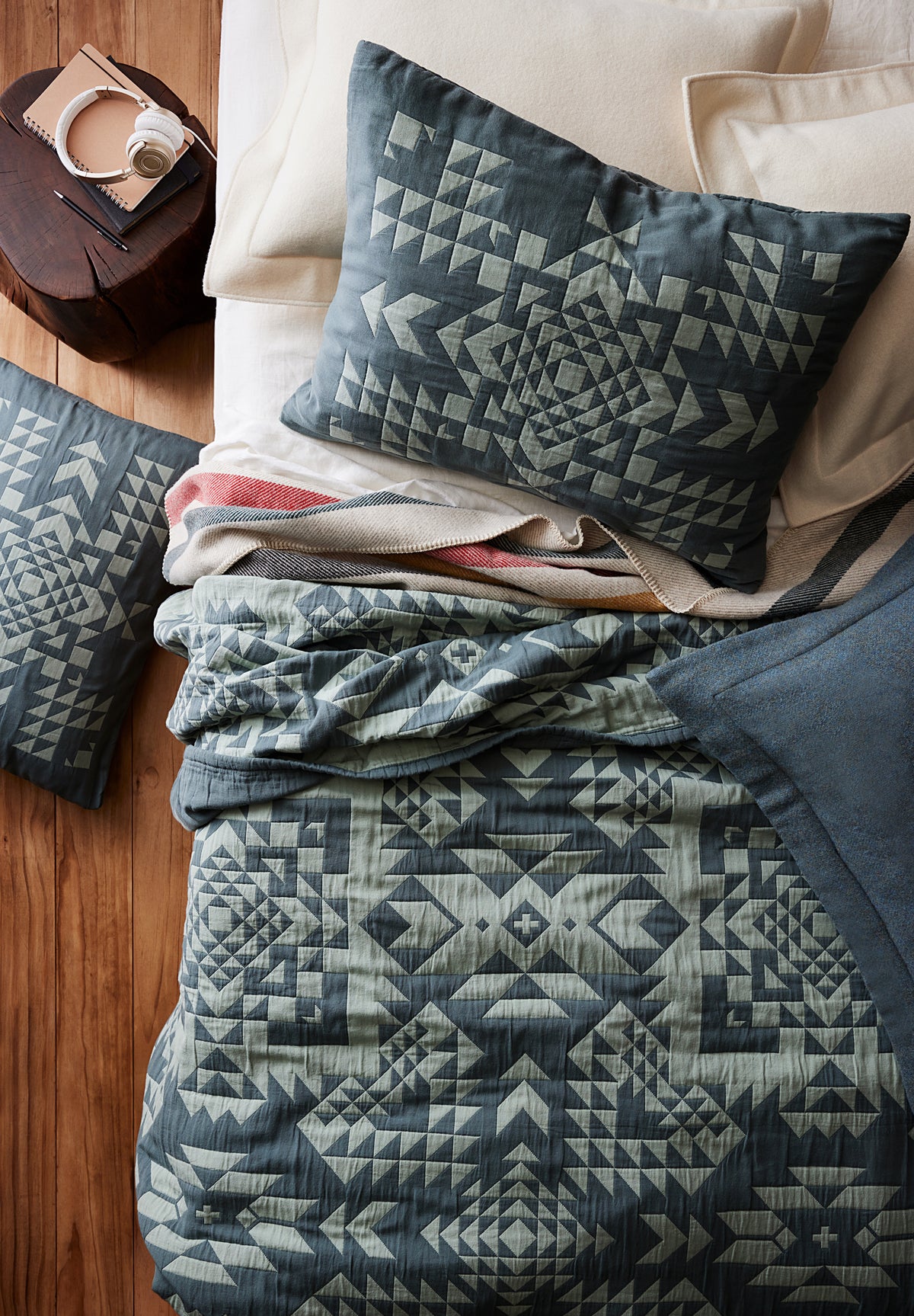 Pendleton Organic Cotton Matelasse in Opal Springs Balsam – view 4